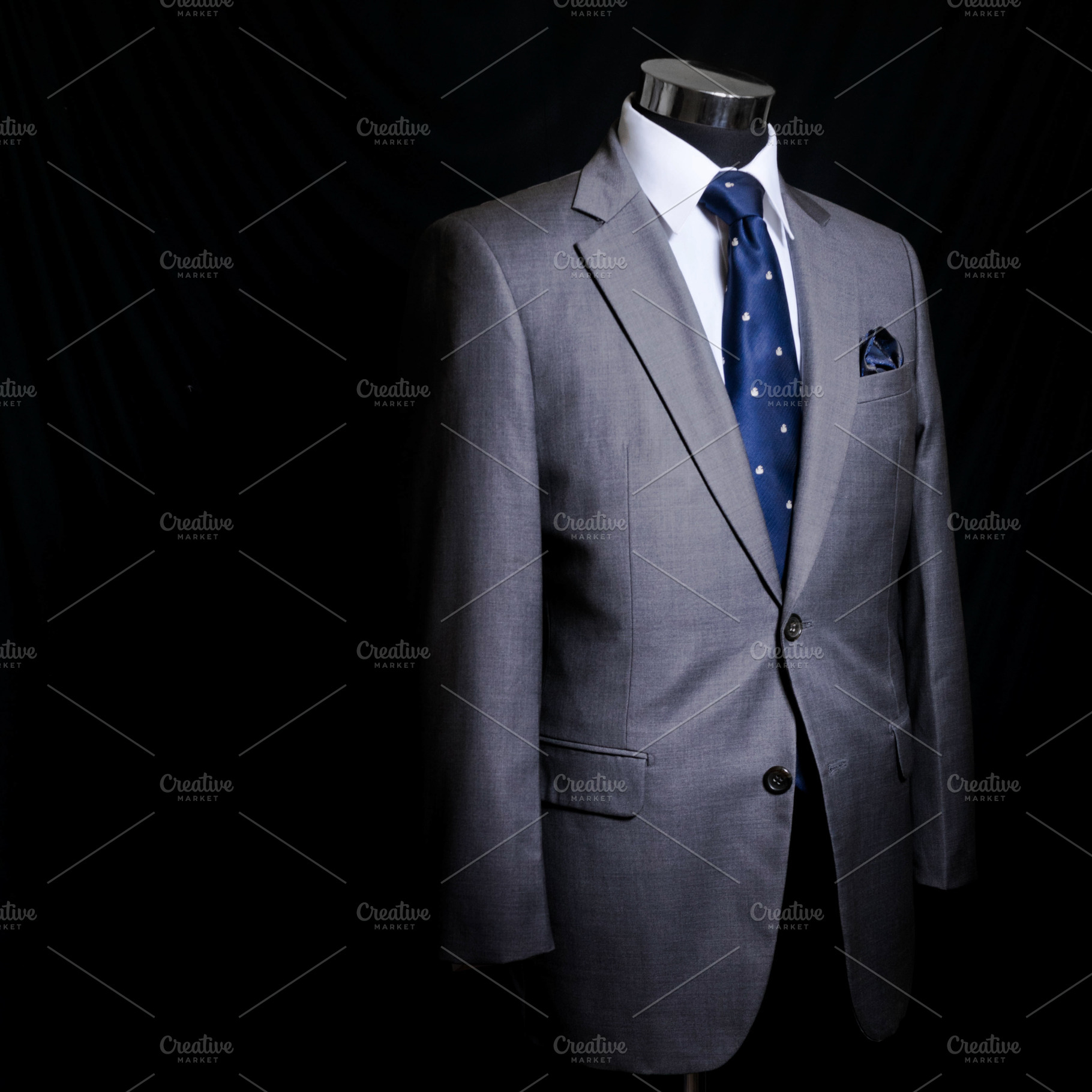 Stylish Elegant Suit with Blue Tie, a Business Photo by Re-5 Photography