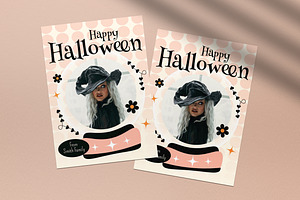 Flat Design Halloween Greeting Card