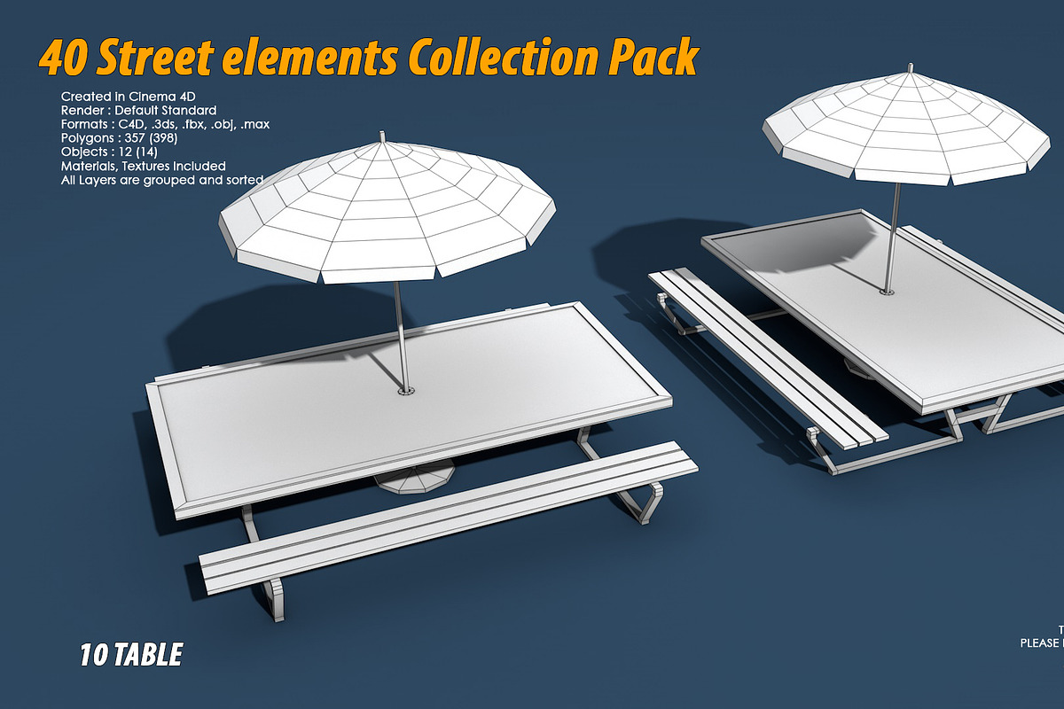 40 Street elements Collection Pack, an Architecture 3D Model by multimedia4ds (Photo 21 of 70)