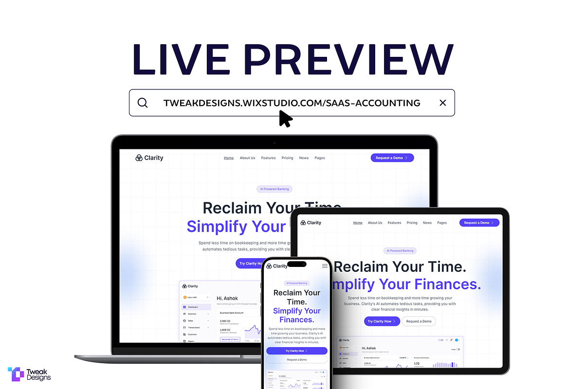 Clarity - AI & SaaS Website Template, a Wix Template by TweakDesigns (Photo 5 of 5)