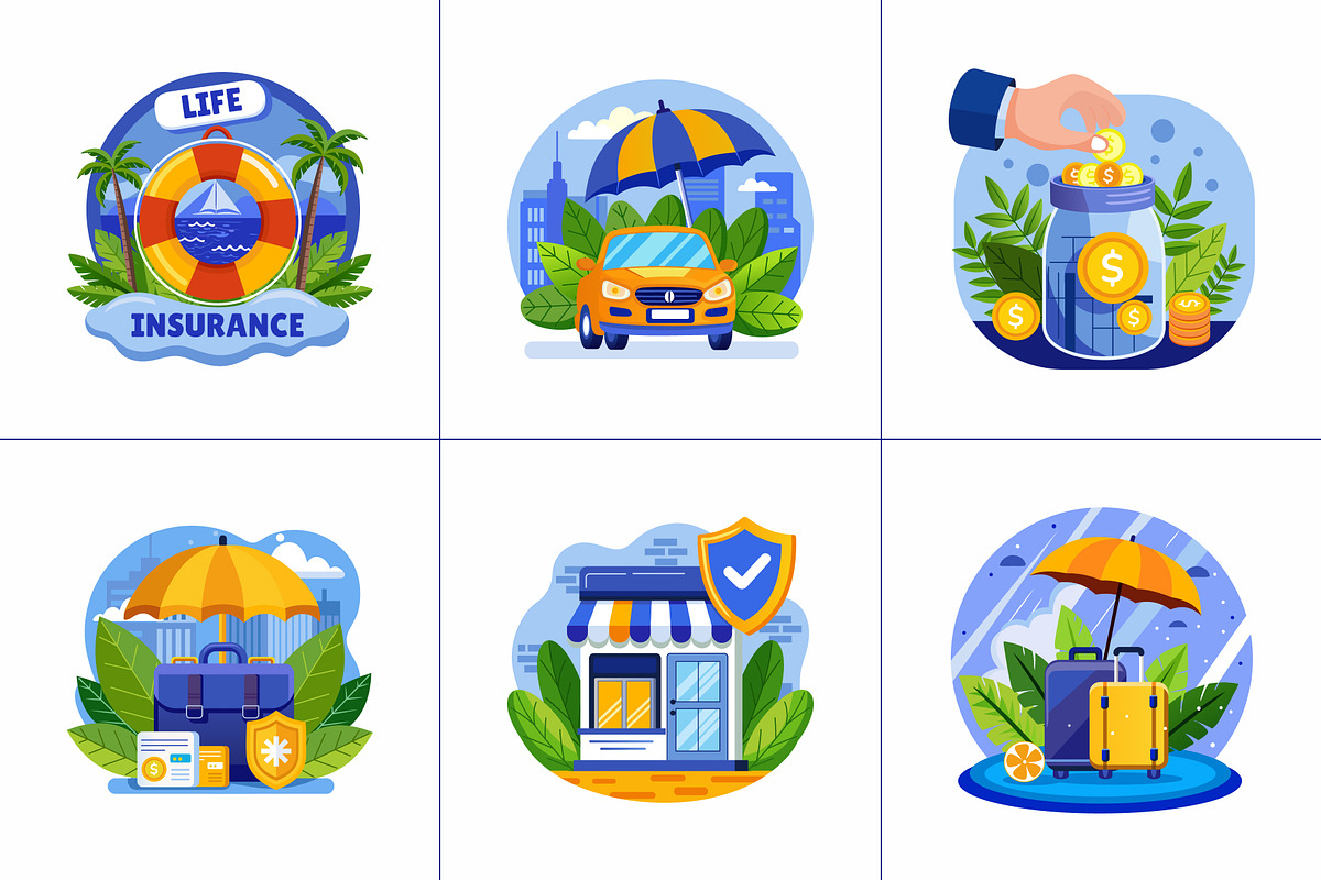 Insurance Illustration Art Set, a Healthcare Illustration by Prosymbols (Photo 5 of 9)
