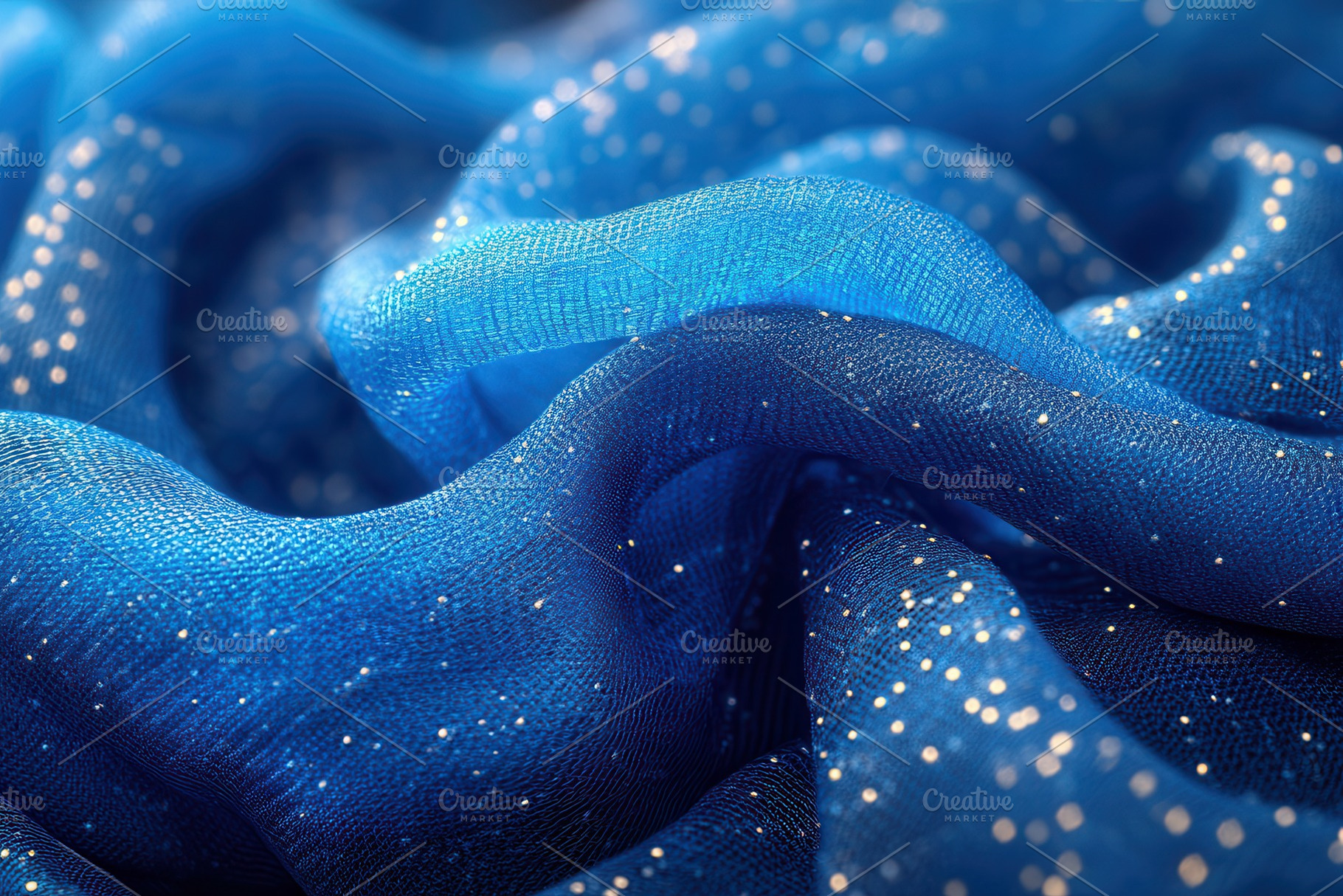 Textured blue fabric with shimmering, a Photo by Tanuart