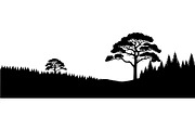 Woodland Landscape Silhouette, an Object Graphic by Creativeshirt (Thumbnail 11 of 18)