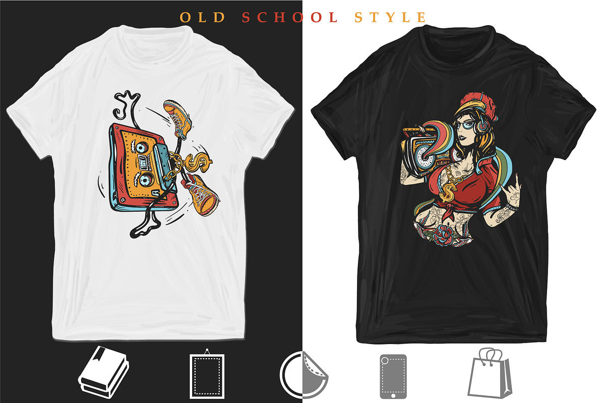 Hip hop old school tattoo, a Background Graphic by intueri (Photo 6 of 7)