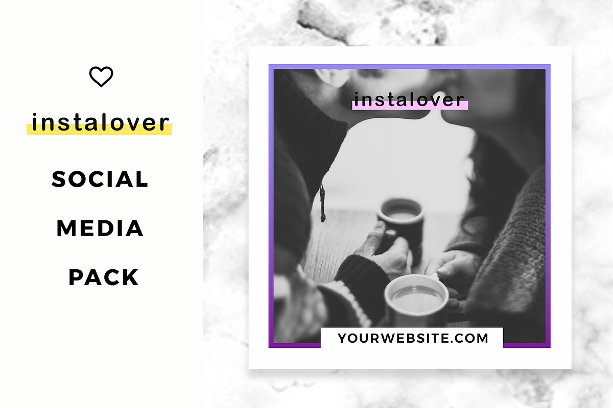 Instalover Instagram SocialMediaPack, a Social Media Template by RedRiver Studio (Photo 3 of 8)