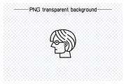 Human Head Avatars Set, an Outline Icon by Designfour (Thumbnail 5 of 7)