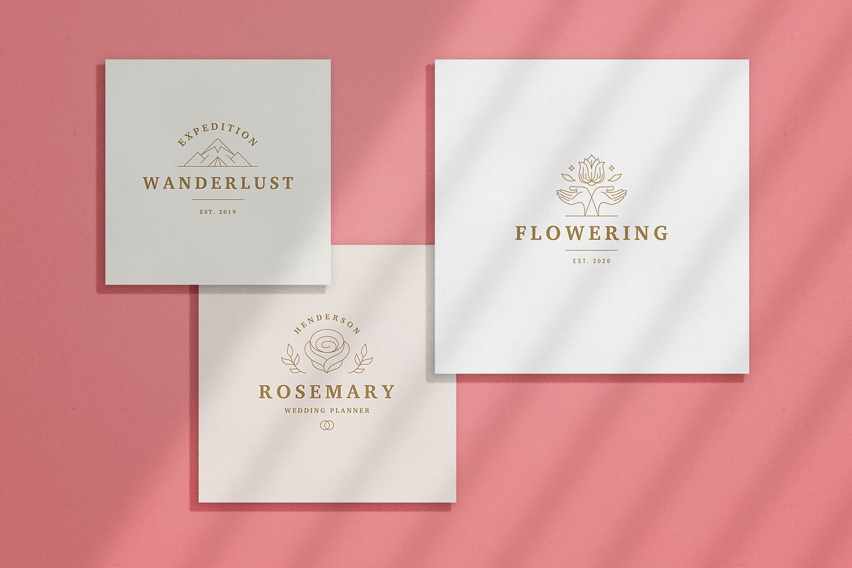 Elegant Line Logos Bundle, a Branding & Logo Template by Vasya Kobelev (Photo 3 of 9)