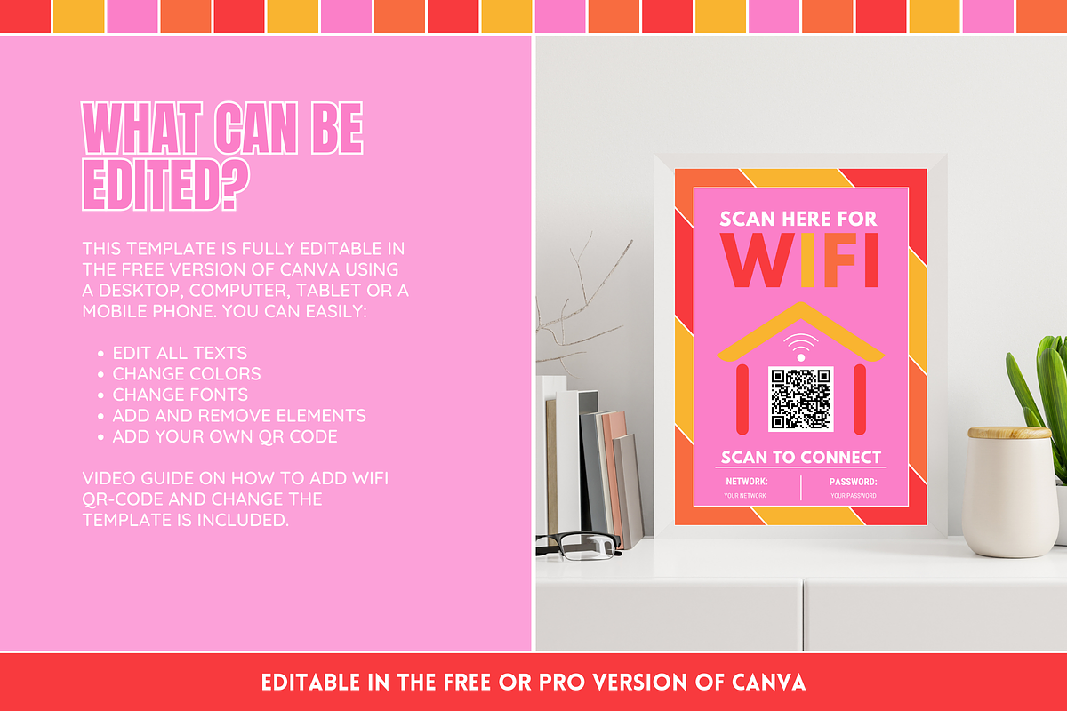 WiFi QR Code Sign - Colorful, a Card Template by SunshineStudioBoutique (Photo 3 of 10)