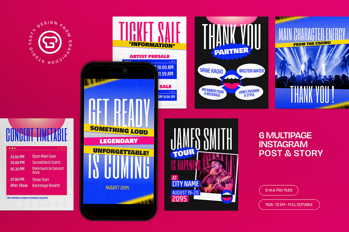 Music Event Instagram Set