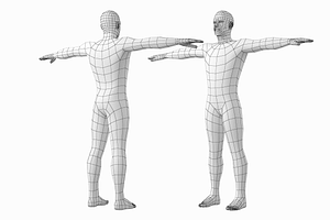 Female And Male Base Mesh T-Pose