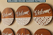 Round Door Hanger Welcome Sign Desig, a Graphic by AtacanDigital (Thumbnail 3 of 12)