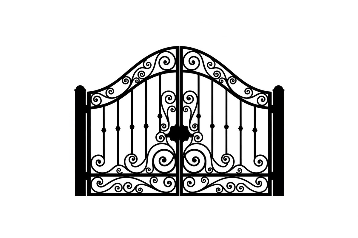 Ornate Wrought Iron Gate Vector Bund, an Illustration by Designs_River (Photo 4 of 47)