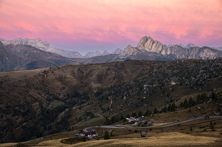 Passo Giau Mountains at Sunrise