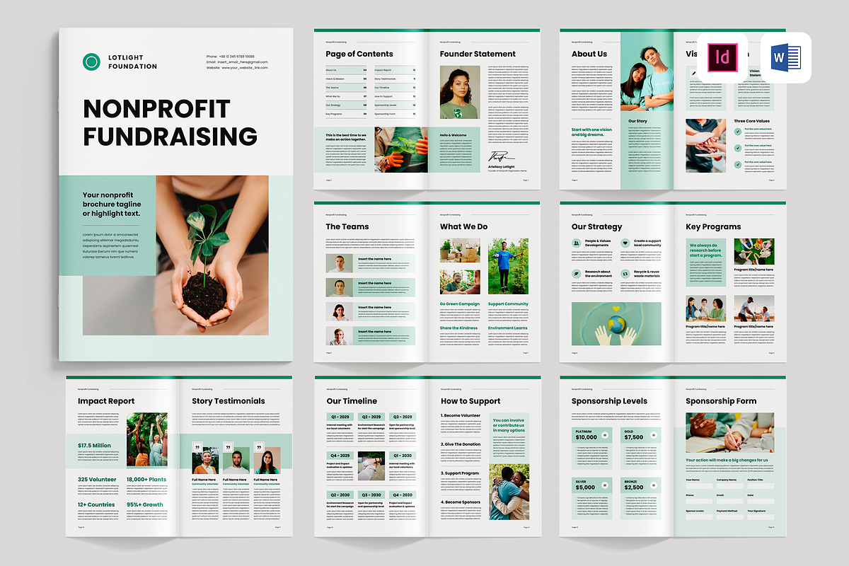 Nonprofit Fundraising Brochure, a Brochure Template by Leaflove (Photo 1 of 10)