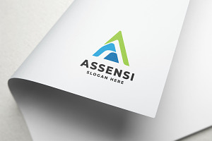 Geometric Triangle and Letter A