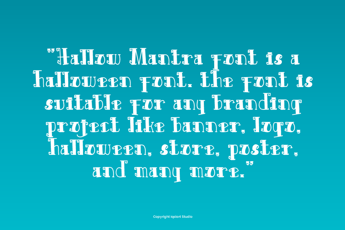 Hallow Mantra - Halloween Font, a Serif Font by Iqsiart Studio (Photo 5 of 7)