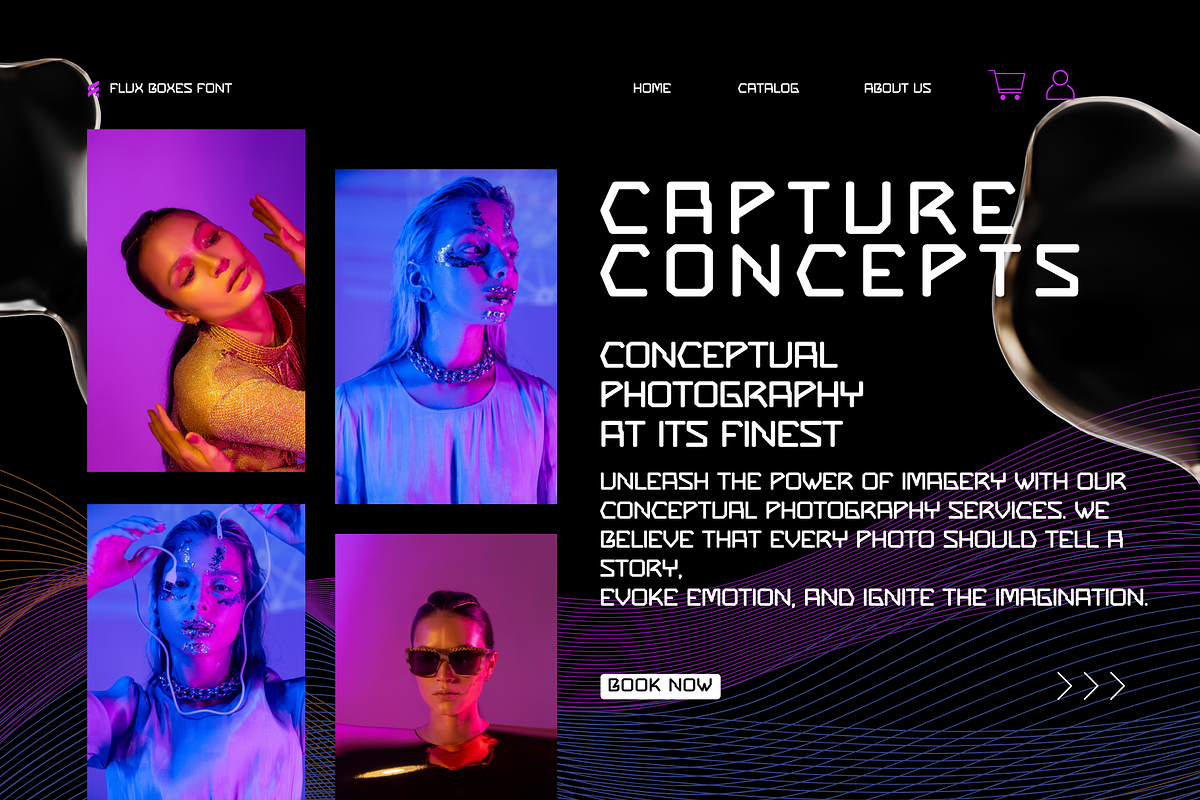 Fluxboxes  Futuristic font, a Sans Serif Font by BearyType Studio (Photo 6 of 6)