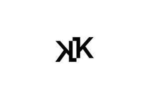 Minimalist Modern Initials KK Logo