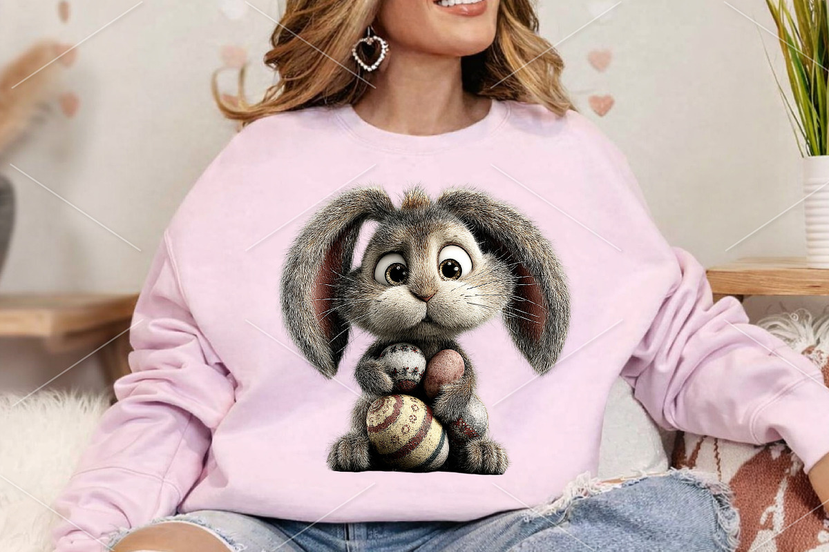 Whimsical Easter Bunny Clipart PNG, a Seasonal Illustration by Canvas Craft (Photo 4 of 7)