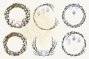 EASTER Willow, Watercolor Clipart, a Decorative Illustration by EL_SUHOVA (Thumbnail 4 of 7)