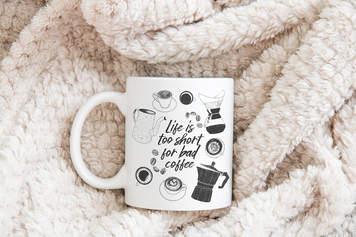 Hand Drawn Coffee Sketches PSD/Ai, an Illustration by Cuppakeri (Photo 2 of 3)