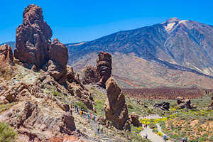 Teide volcano and sand mountains., a Photo by Pictures for you!!!!!!!!!