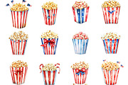 Watercolor 4th of July Popcorn, an Illustration by Designking (Thumbnail 6 of 10)