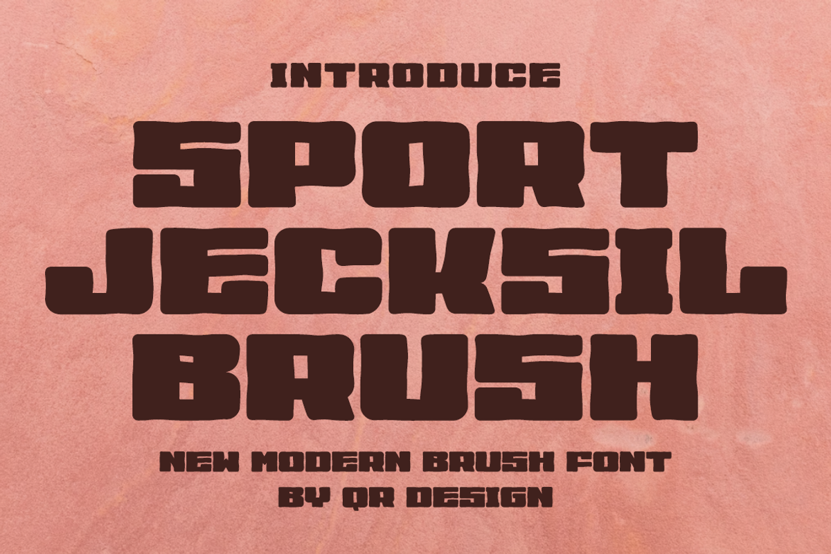 Sport Jecksil Brush, a Handwritten Font by QR Design Studio (Photo 1 of 7)