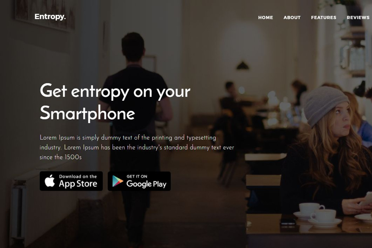 Entropy App Landing Page Template, an App Template by iothemes (Photo 2 of 2)