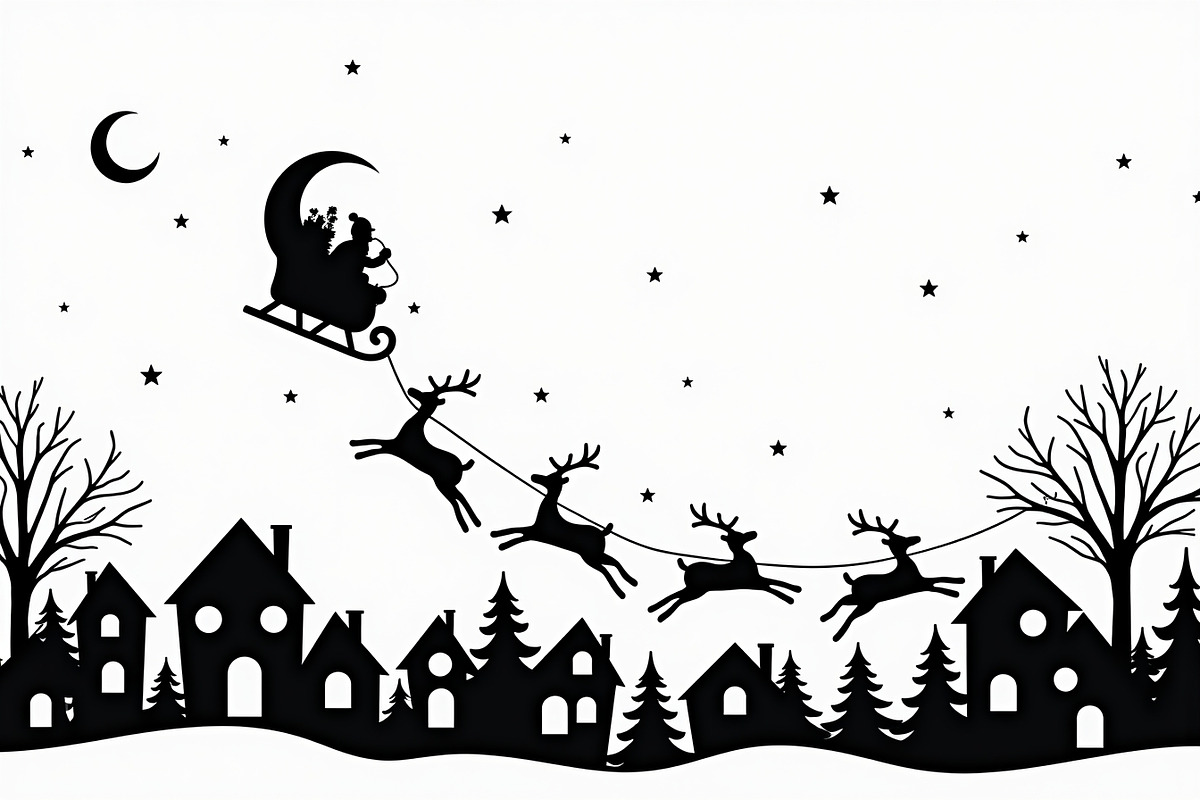 Holiday Village Silhouette Pack, an Illustration by hafijul (Photo 20 of 21)