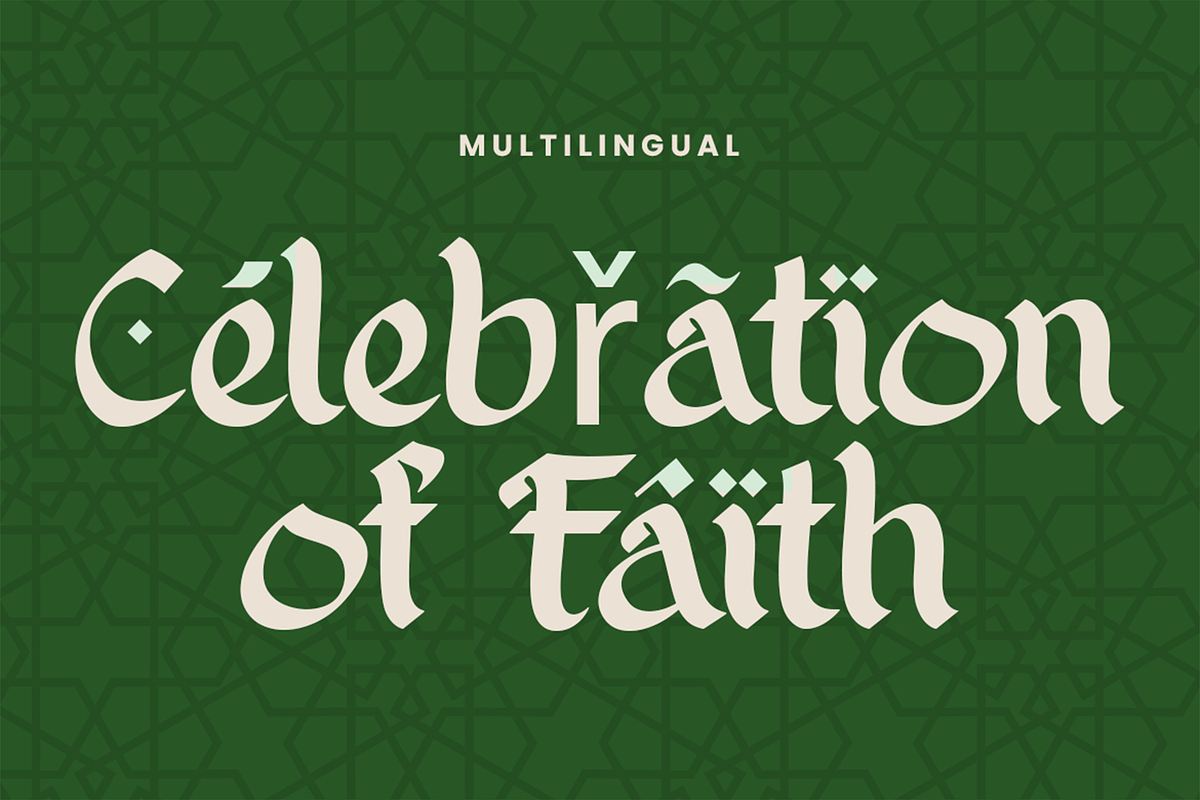 Selamat Raya– Arabic Decorative Font, a Font by Pekotype (Photo 3 of 15)