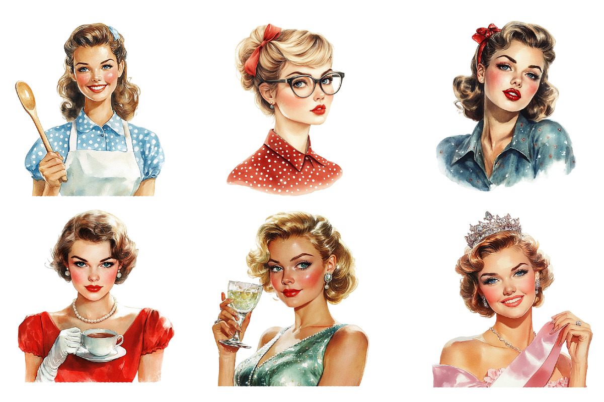 Retro Vintage 1950s PNG, an Illustration by SinaCreation (Photo 3 of 5)
