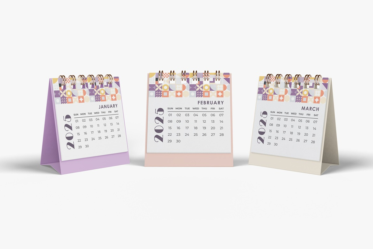 Desk Calendar Photoshop Mockup, a Books & Magazine Mockup by Graphic Deal (Photo 6 of 8)