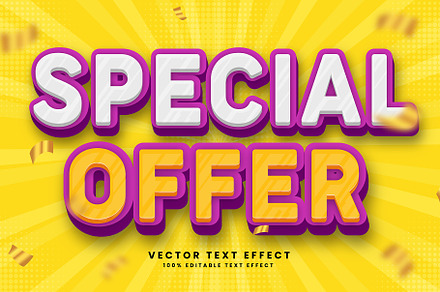Special Offer Vector 3d Text Effect