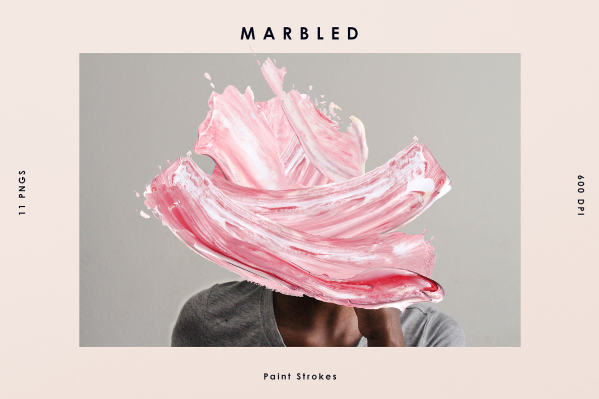Pink Marbled; Paint Stroke, an Object Graphic by Emma Make (Photo 2 of 7)