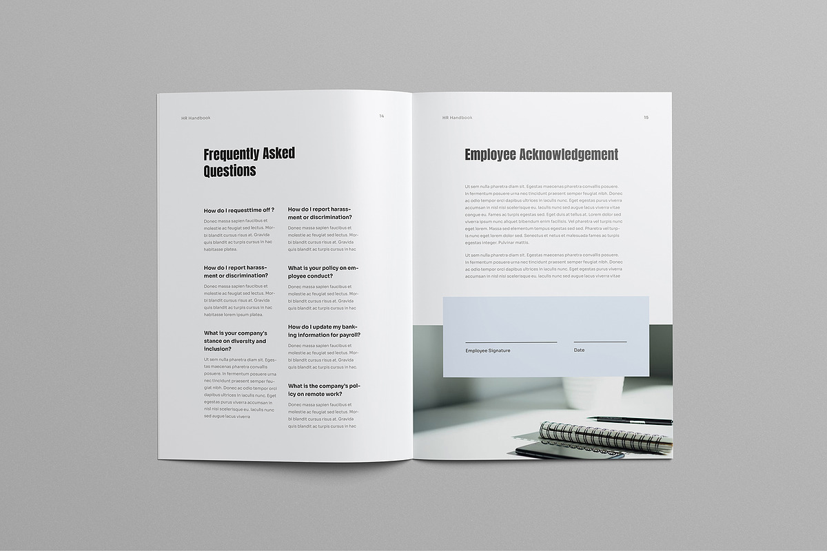 HR Employee Handbook Template, a Brochure Template by HiveArts (Photo 8 of 9)