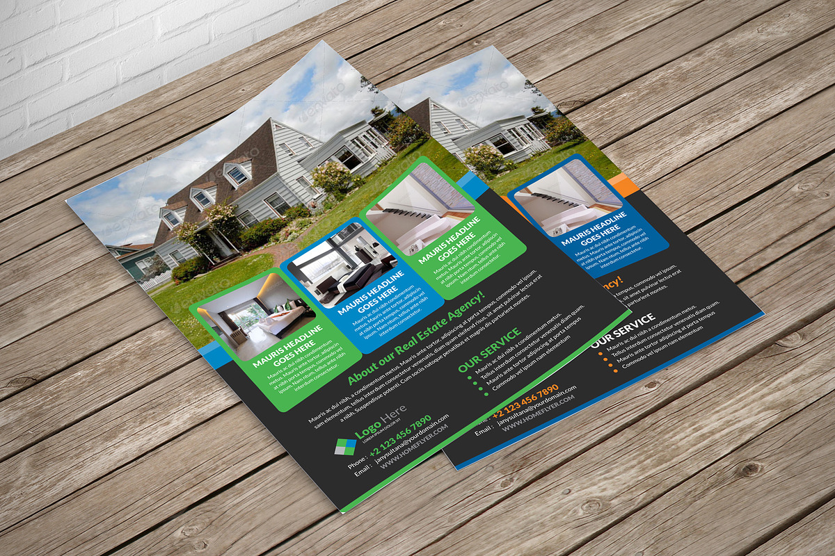 Real Estate Flyer Design Template V1, a Flyer Template by JanySultana (Photo 2 of 6)