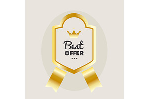 best offer golden medal, an Object Illustration by studiogstock