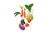 Grocery baskets for shopping food, a Food Illustration by PaperTrident (Thumbnail 3 of 9)