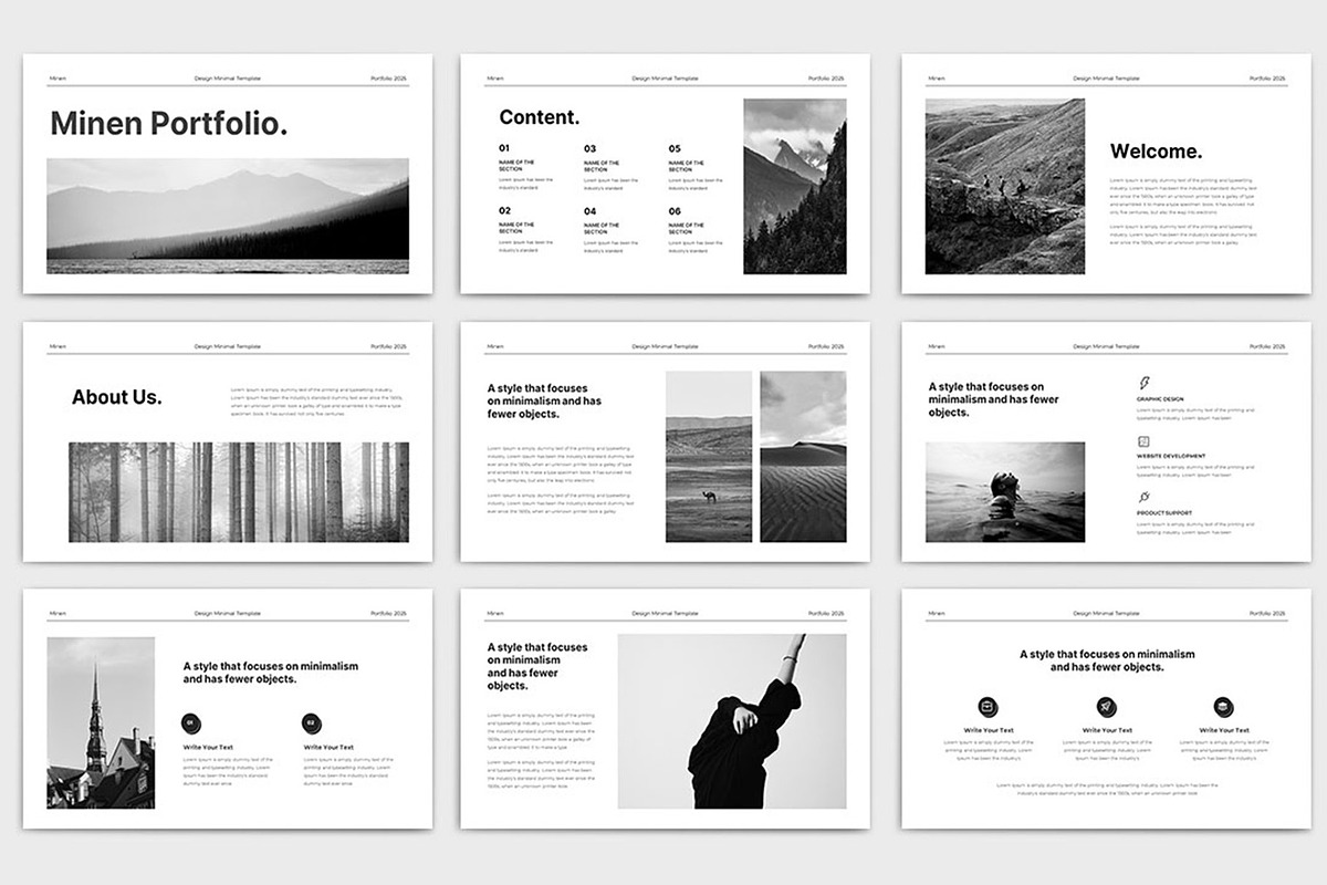 Minen Presentation Template, a Presentation Template by TypeMakers