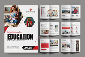 School Education Plan Brochure, a Brochure Template by ContestDesign