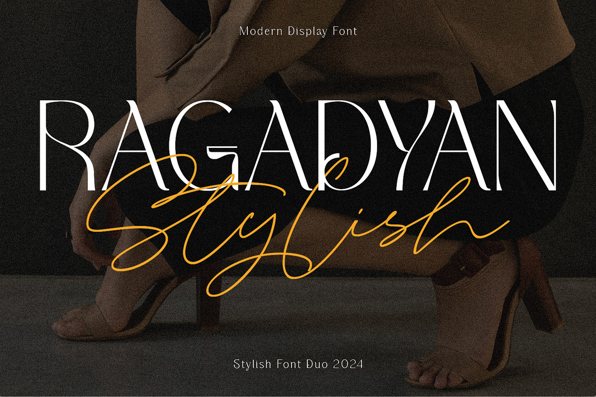 Ragadyan - Modern Duo Font, a Script Font by Inviline.co (Photo 1 of 18)