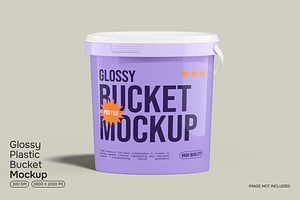 Plastic Bucket Mockup, a Cups & Container Mockup by Permadi Creative
