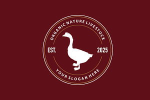 black silhouette duck logo livestock, a Branding & Logo Template by Maylianaw28
