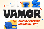 Vamor Display Creative Branding Font, a Sans Serif Font by Sensatype (Thumbnail 1 of 12)