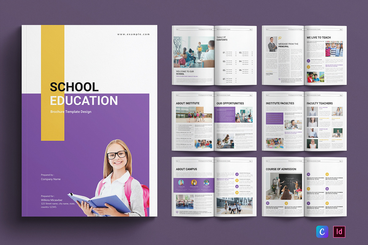 School Education Brochure Template, a Brochure Template by E-Type (Photo 1 of 8)