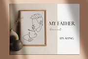 FATHER line art, a Person Illustration by velychko.ua (Thumbnail 5 of 7)