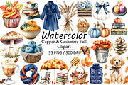 Copper & Cashmere Fall Clipart, an Illustration by Design Market (Thumbnail 1 of 3)