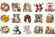Watercolor Neutral Autumn Clipart, an Illustration by Libby Wishes (Thumbnail 3 of 4)