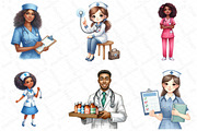African Nurse Woman Clipart, an Illustration by DreamPrint404 (Thumbnail 2 of 3)